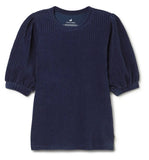 TWOTHIRDS Horst velour top naval blue women