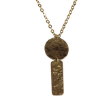 MUMKIN Circle Rectangular Necklace Brass
