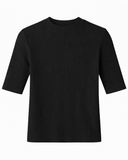JAN 'N JUNE Nina rib t-shirt black women