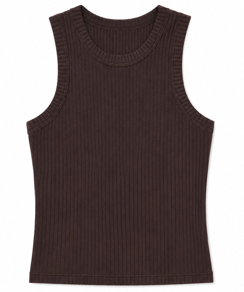 JAN 'N JUNE Porto rib tank top mud women