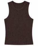 JAN 'N JUNE Porto rib tank top mud women