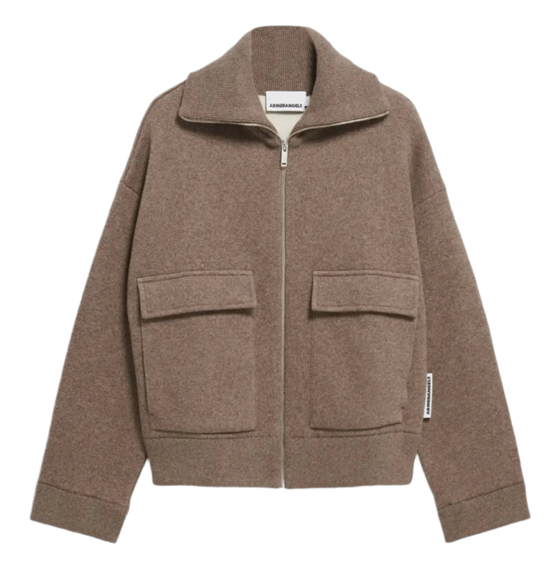 ARMEDANGELS Joaniaas knit jacket cinnamon dust melange women