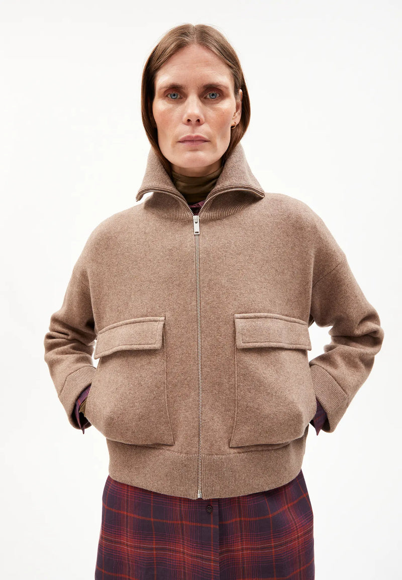 ARMEDANGELS Joaniaas knit jacket cinnamon dust melange women