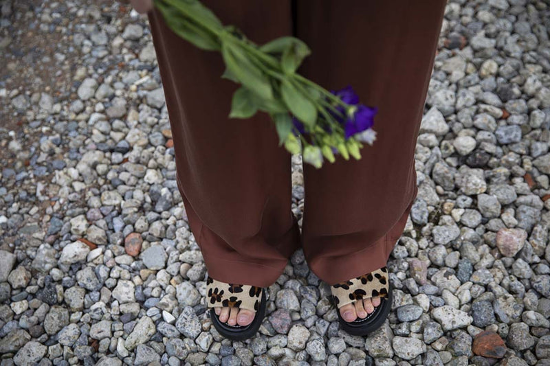 JUTELAUNE Emilie chunky sandals leopard women