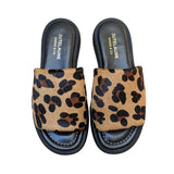 JUTELAUNE Emilie chunky sandals leopard women