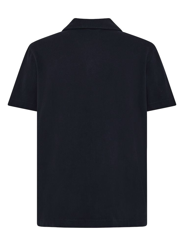 KCA 1090131 Relaxed bouclé short sleeve shirt 1412 night sky men