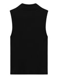 KCA 2010013 Rib mock neck top 1300 black jet women