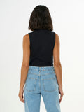 KCA 2010013 Rib mock neck top 1300 black jet women