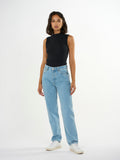 KCA 2010013 Rib mock neck top 1300 black jet women