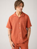 KCA 1090159 Structure short sleeve shirt 1488 burnt brick men