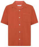 KCA 1090159 Structure short sleeve shirt 1488 burnt brick men