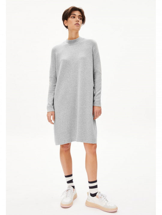 ARMEDANGELS Friadaa knit dress light grey melange women