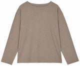 KLITMØLLER Mila wide neck long sleeve tee taupe women