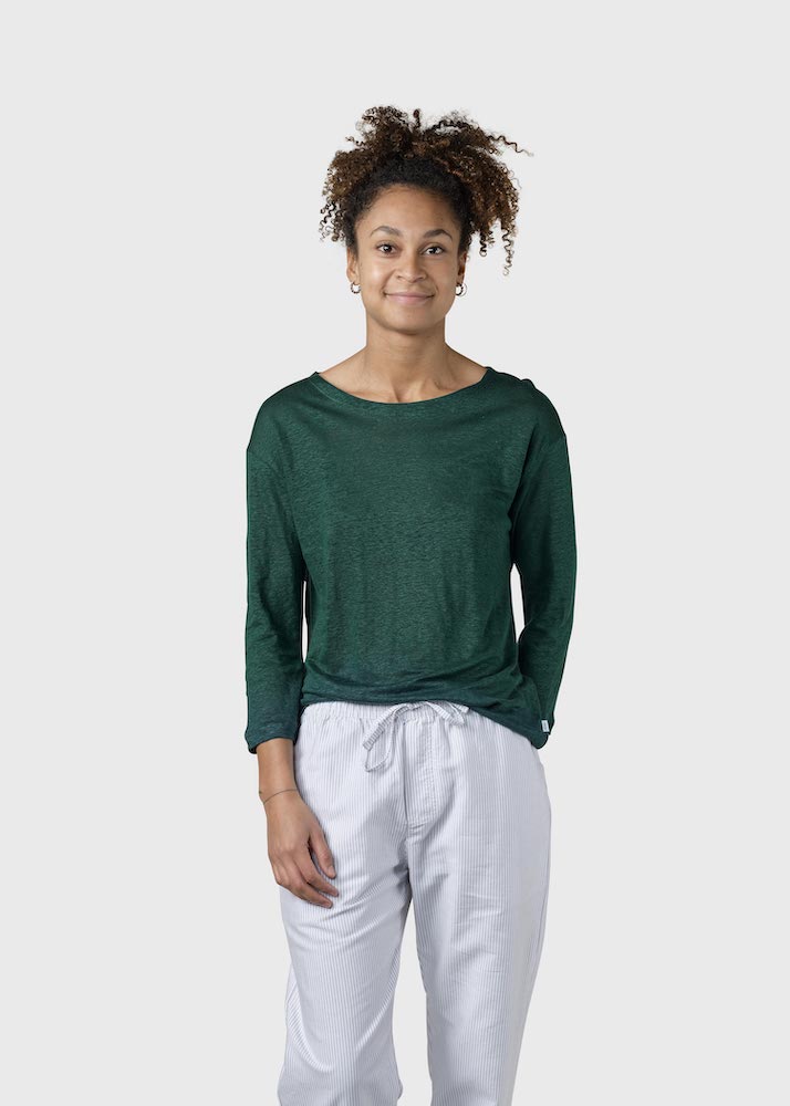 KLITMØLLER Gudrun longsleeve t-shirt moss green women
