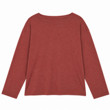 KLITMØLLER Mila wide neck long sleeve tee burgundy women