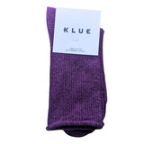 KLUE Glitter lurex socks purple women