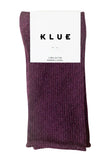 KLUE Glitter lurex socks burgundy wine women