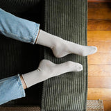 KLUE Glitter lurex socks beige women
