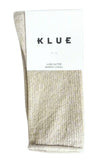 KLUE Glitter lurex socks beige women