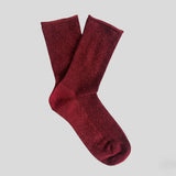 KLUE Glitter lurex socks cherry women
