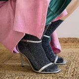 KLUE Glitter lurex socks grey women
