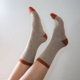 KLUE Merino wool socks bands beige orange unisex