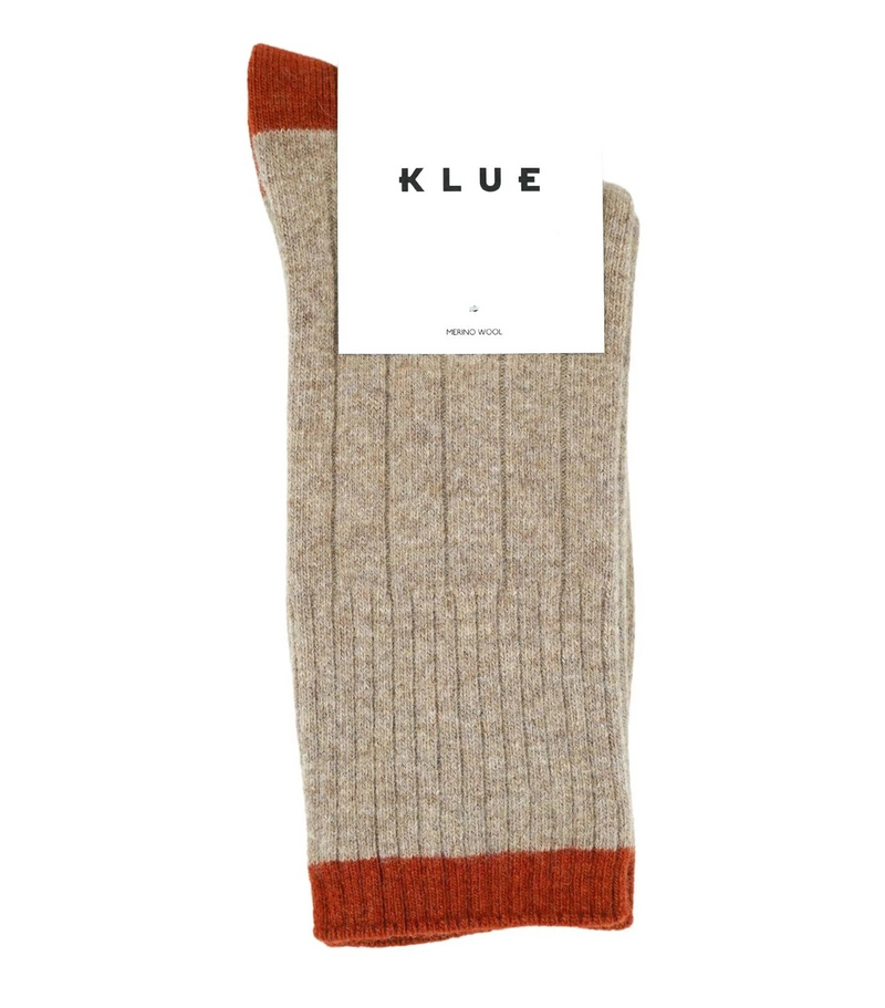 KLUE Merino wool socks bands beige orange unisex
