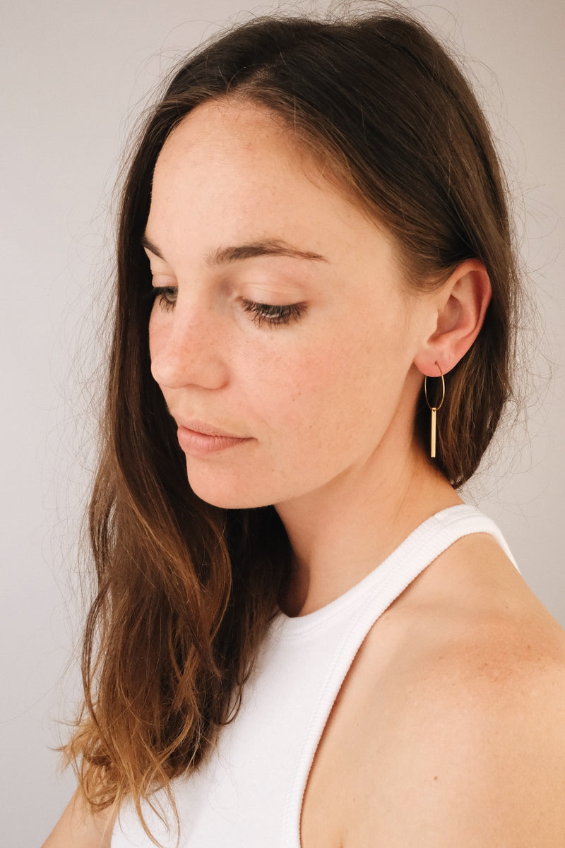 BRASSCAKE Dash hoop earrings
