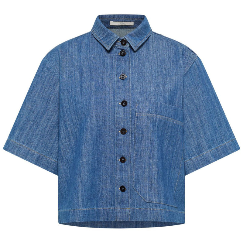 LANIUS 14560 Denim shirt 577 mid blue denim women