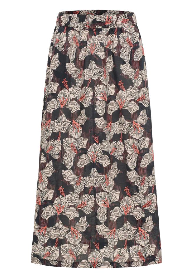 LANIUS 14700 Midi skirt 841 print bloom onyx women