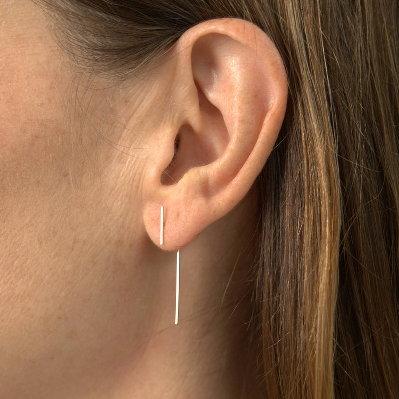 LILO JEWELRY Double needle earrings silver