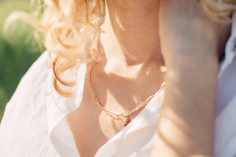 KLIMBIM Link necklace silver plated