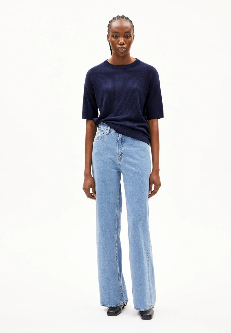 ARMEDANGELS Lizaa lino top tinted navy women