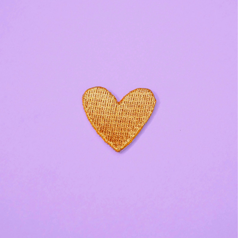 MALICIEUSE Mini golden heart patch