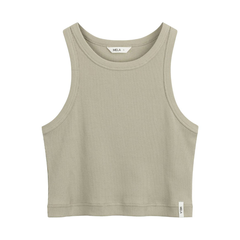 MELAWEAR Prisha cropped ribbed tank top dusty green women