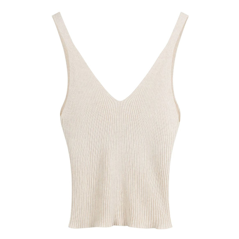 MELAWEAR Rhada knit top cream blend women