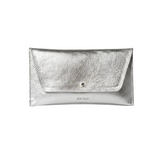 ANN KURZ Mini envelope shape wallet metallic platin women