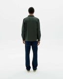 THINKING MU Ant shirt microchecks dark eucaliptus men