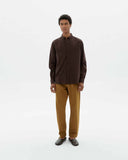 THINKING MU Ant shirt microchecks navy brown men