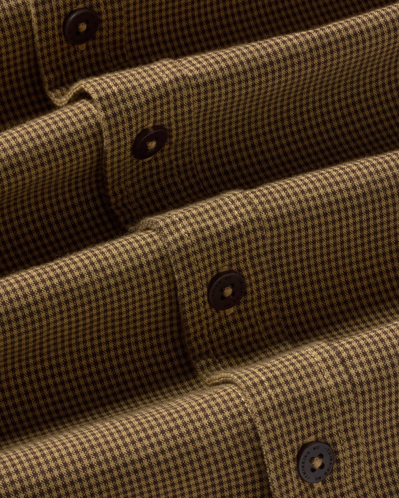 THINKING MU Ant shirt camel microvichy men