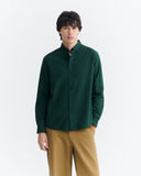 THINKING MU Ant shirt dark green microvichy men