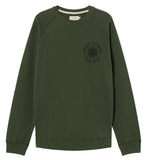 THINKING MU Happy sun sweatshirt dark green men