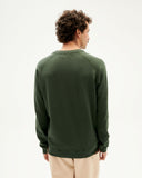 THINKING MU Happy sun sweatshirt dark green men