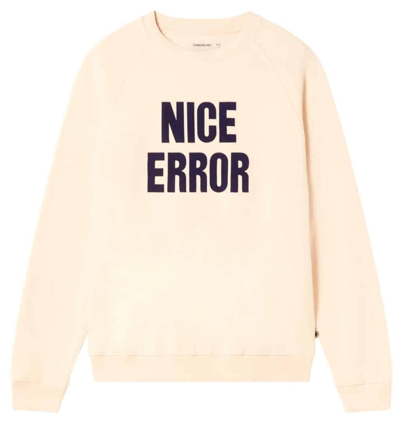 THINKING MU Nice error sweatshirt winter white men