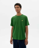 THINKING MU Sol contrast t-shirt green dill men