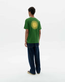 THINKING MU Sol contrast t-shirt green dill men