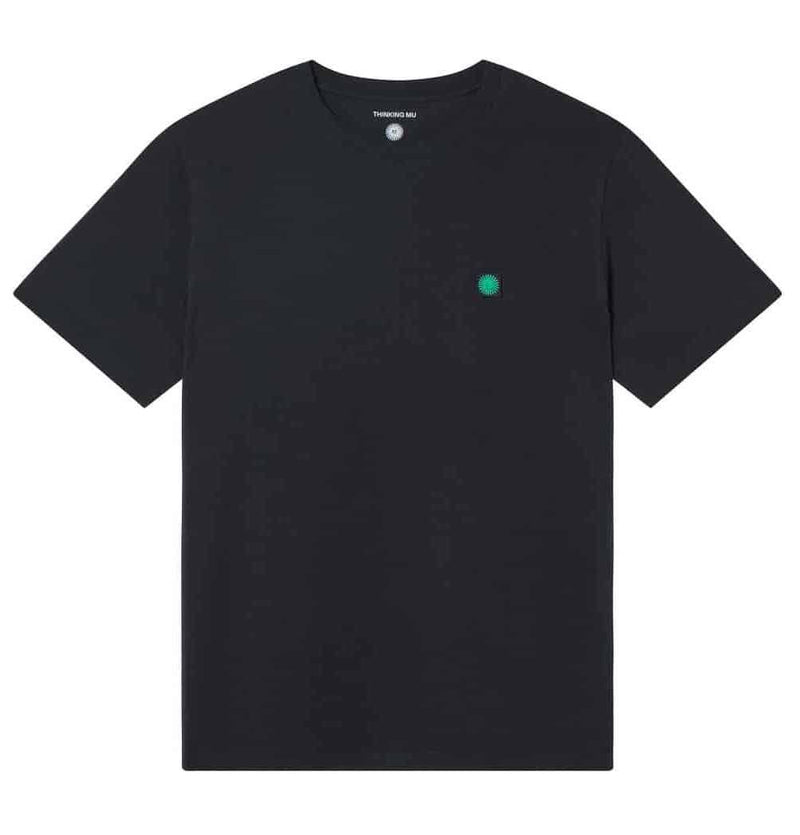 THINKING MU Sol contrast t-shirt navy men