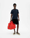 THINKING MU Sol contrast t-shirt navy men