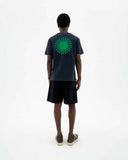 THINKING MU Sol contrast t-shirt navy men