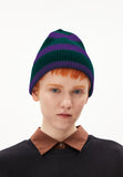 ARMEDANGELS Nildaao colorblock beanie indigo lilac teal stone unisex